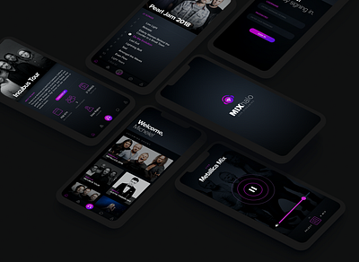 Mixhalo : Live Audio audio interface music music app streaming ui