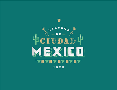 Mexico Postcard design illustration logo