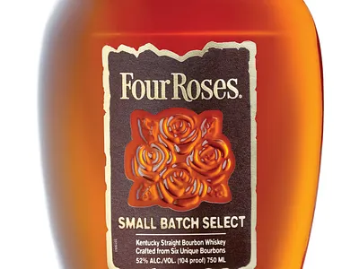 Four Roses Small Batch Select Label branding design metallic package design