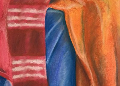 Chalk Pastel Fabric Detail chalk pastel