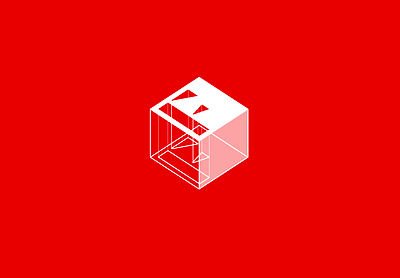 F Cube: 3D Print isometric vector