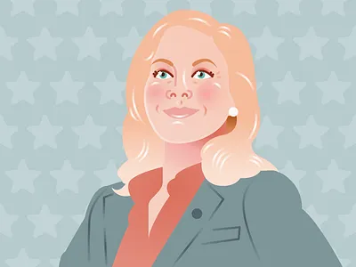 Leslie Knope design figma illustration leslie knope portrait portrait illustration vector