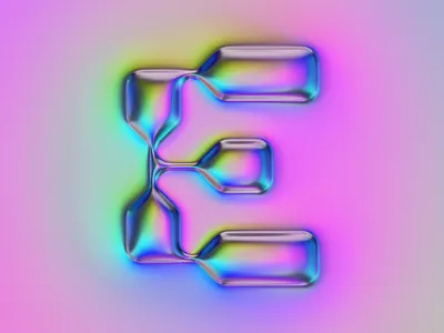 E - 36daysoftype #7 36daysoftype abstract art colors design filter forge generative lettering typography