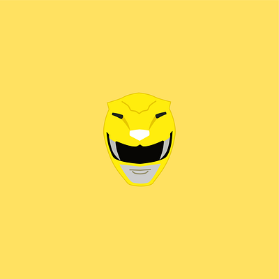 Yellow Ranger Icon art design icon icon design icon set illustration illustrator instagram logo power rangers yellow