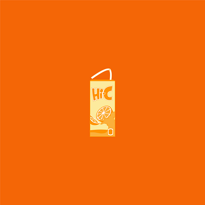 Orange Hi-C art design drinks hi c icon icon design icon set illustration illustrator instagram logo orange orange juice vector