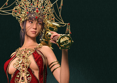 Empress Maris 3D Rendering 3d art 3d artist fantasygirl female femalewoman girl girlfemale girlsexy girlwoman hot hotsexy iray johnmyth pinupart renderhub sexy sexygirl sexywoman woman womanfemale