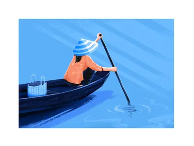 Southern Vietnam & Mom brush flatdesign illustration illustration art illustrator memory mom southvietnam vector vietnam vietnamese