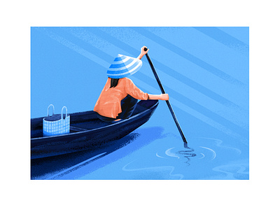 Southern Vietnam & Mom brush flatdesign illustration illustration art illustrator memory mom southvietnam vector vietnam vietnamese