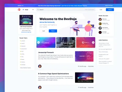 DevDojo Homepage Redesign courses dev courses devdojo developer redesign