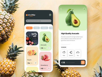 Fruitify - A Fruit & Vegs Deliver App app design ui ux