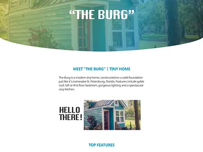 TinyHomes: Features and Casual Copy design design thinking product design uxdesign visual design