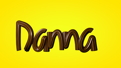 Danna 3d letra chocolate