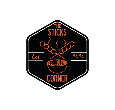 The Sticks Corner design illustration logo typography vector