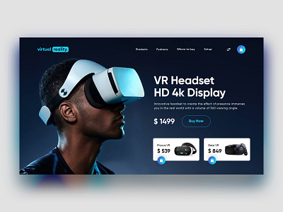 Virtual Reality Landing Page Design design landingpage minimal ui ux virtual reality vr webpage website