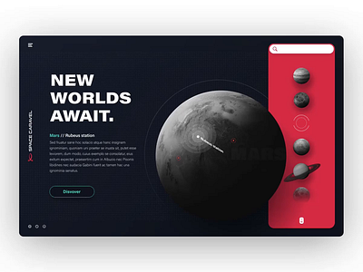 Solar System Travel design desktop exploration graphic design homepage illustration interplanetary invision studio logo mars outpost planet scifi space spaceflight travel ui ux web