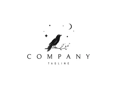 Raven bird brand branding design logo nature tree umuarus vector
