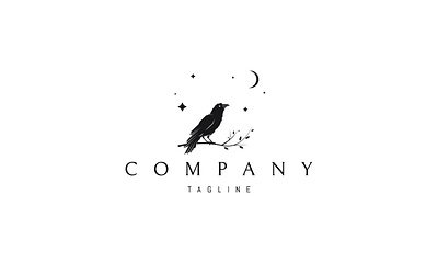 Raven bird brand branding design logo nature tree umuarus vector