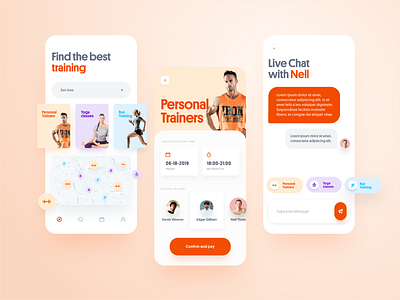 FClass App app design design fitness app interface mobile mobile app ui uidesign