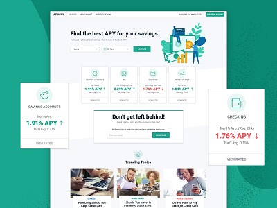 APYGuy apy cheching landing page design landingpage market money savings