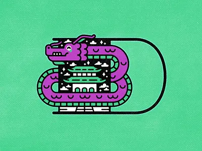 D - Dragon 36 days of type 36daysoftype alphabet custom type d design dragon graphic design illustration letter lettering minimal mythical type typography vector