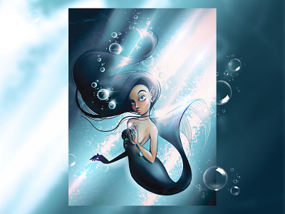 Custom Illustration The Little Mermaid art design digital art illustration mermaid