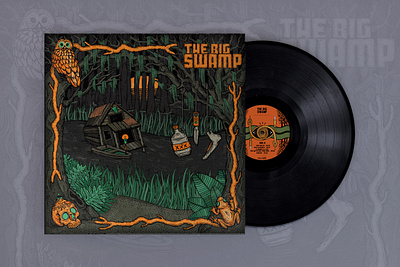 The Big Swamp Vinyl albumcover albumcoverart coverart design digitalillustration drawing graphicdesign illustration illustrationart illustrator vinyl vinyl record vinylcover visualidentity