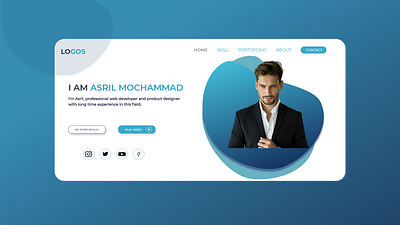 Portofolio Design|Hero Section dashboad design design app illustration indonesia designer portofolio ui ui design uidesign uiux web design