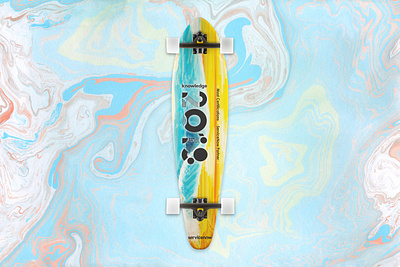 Custom ServiceNow "Event Deck" airbrush custom deck design event illustration ipadpro longboard procreate servicenow skateboard