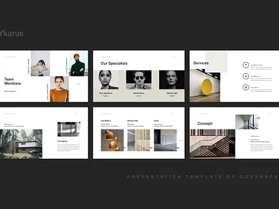 Y K A R U S brand branding creative creativemarket keynote layout minimal minimalistic presentation slide