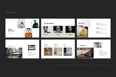 Y K A R U S brand branding creative creativemarket keynote layout minimal minimalistic presentation slide