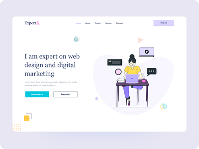 Freelancing Work Header Concept! 2k20 agency branding branding clean creative freelancer graphicdesign header header design header exploration header illustration landing page minimalist professional professional design resume design typography uiux web webdesign