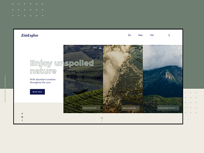 Landing Page - Travel Site brand design clean travel typogaphy ui ux web design