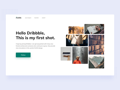 Hello Dribbble! first shot hello dribble ui design