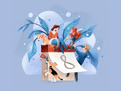 Happy Women's Day! art character characterdesign design funny illustration procreate