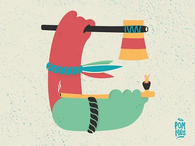 THE HANDSOME TYPE - E 36 days of type 36days e 36daysoftype 36daysoftype07 axe ben harper design history iampommes illustration illustrator mannheim native american pipe playlist pommes spotify type typography vector