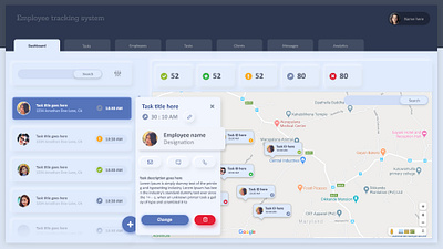 Admin dashboard taskdetails admin clean dash board dashboard employee track gui light list management neumorphic neumorphic ui neumorphism sleek soft ui ui
