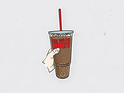 Big Gulps Huh? 711 big drink big gulp coke diet coke dumb and dumber illustration seveneleven soda