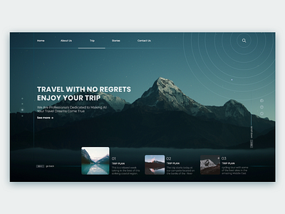 Travel mountain travel trip uiux