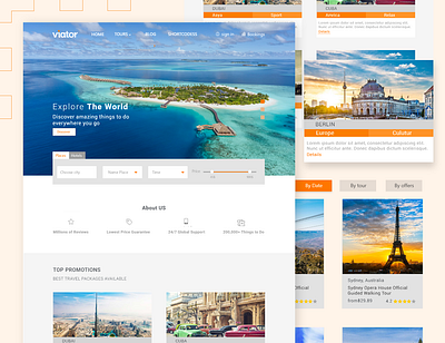 Discover amazing things to do everywhere you go app ui web