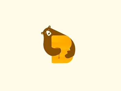 Letter B: 36 days of Type 36daysoftype b logo bear honey