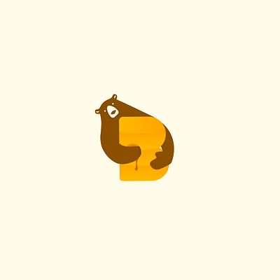 Letter B: 36 days of Type 36daysoftype b logo bear honey