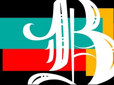 OldEnglish B design illustrator logo type vector