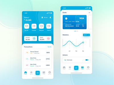 E - Wallet Apps 💳 balance bank card emoney ewallet income money money management money transfer point spent statistics transaction uidesign uiux uxdesign