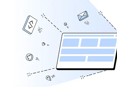 Web Development Illustration coding design illustration interface mail ui web web design