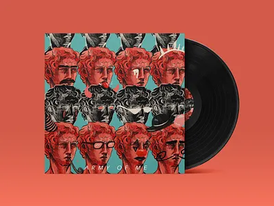 Army of Me album artwork album cover art cartoon cartoon illustration design digital illustration illustration illustration art procreate texture
