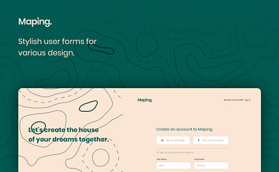 Maping. stylish user forms app flat form design forms sign in sign up ui uidesign ux uxdesign web web design webdesign website