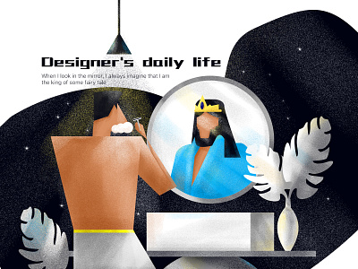 Designer's daily life illustration ui