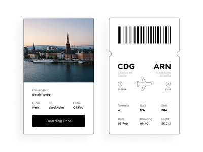 Daily UI #024 app boarding pass dailyui pass ticket ui uiux web