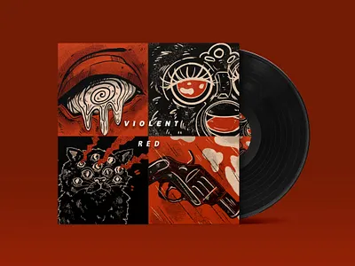 Violent Red album album artwork album cover album cover design art design illustration procreate