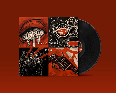 Violent Red album album artwork album cover album cover design art design illustration procreate